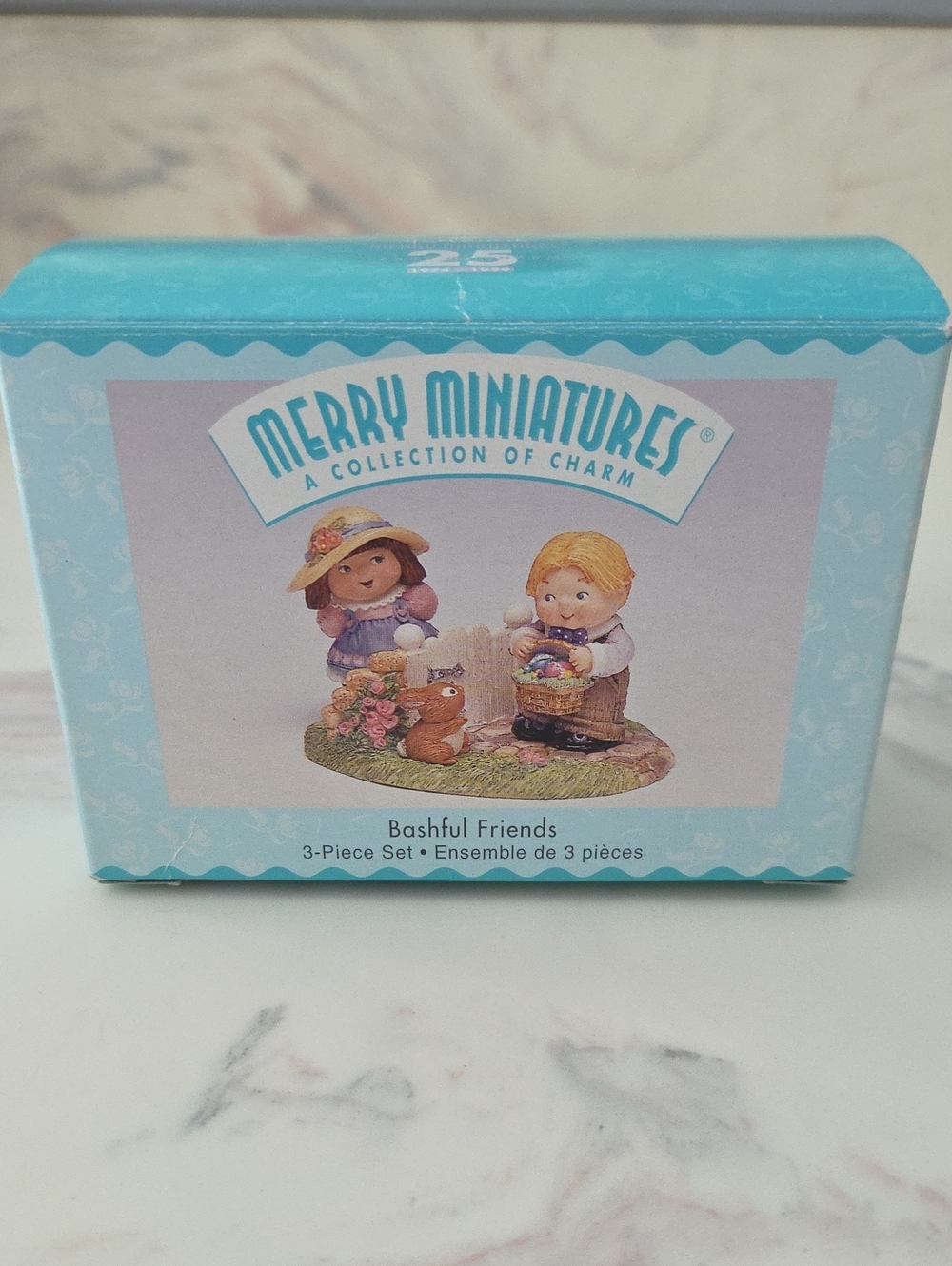 Vintage 1999 Hallmark Merry Miniatures "Bashful Friends" 3-Piece Set